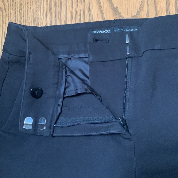 RW&CO Signature Fit Slim Leg Ankle Length Black Pants Size 00 - Picture 5 of 8